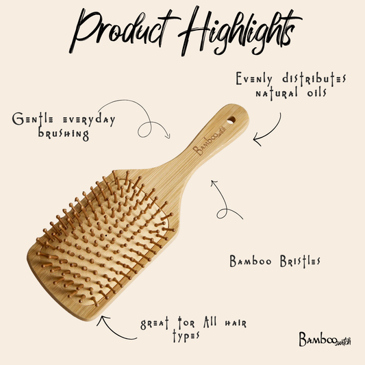 Bamboo Paddle Hairbrush