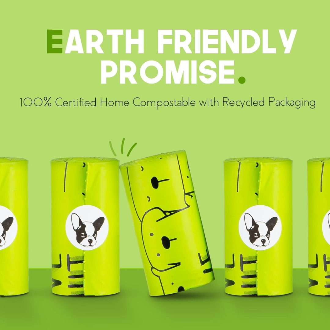 100% Certified Home Compostable Dog Poop Bags