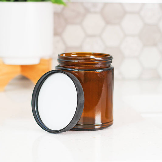 9oz Amber Glass Jar