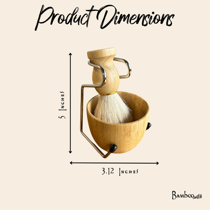 Natural Shaving Brush (option for stand and bar savings)