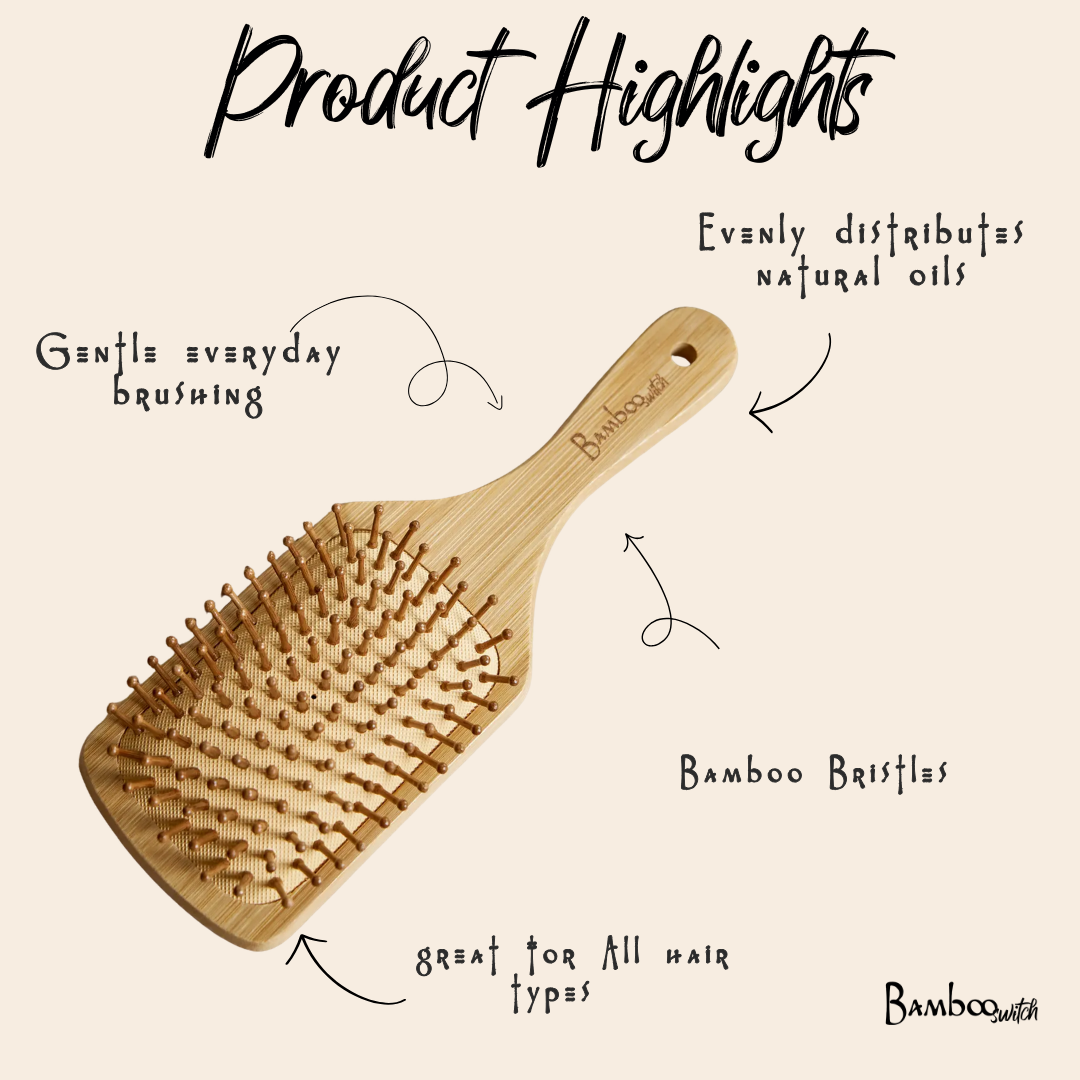 Bamboo Paddle Hairbrush