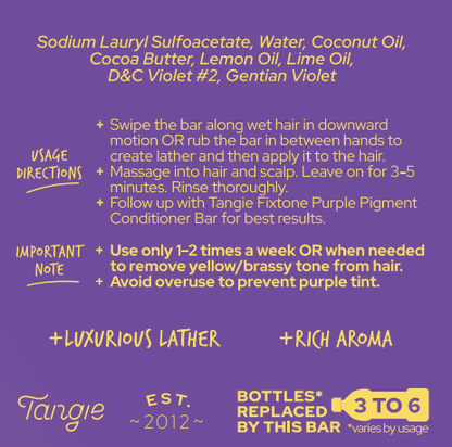 Purple Pigment Conditioner Bar Blonde & Gray - Package Free
