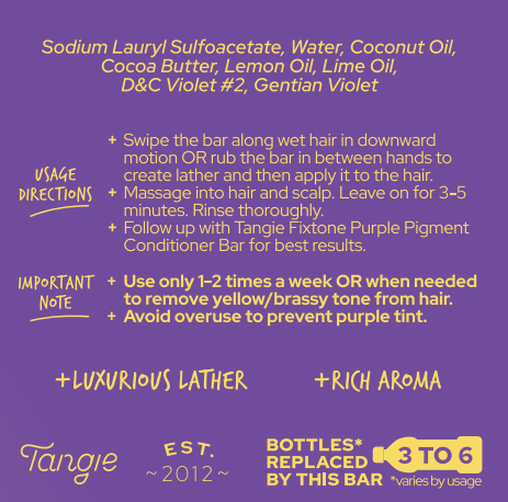 Purple Pigment Conditioner Bar Blonde & Gray - Package Free
