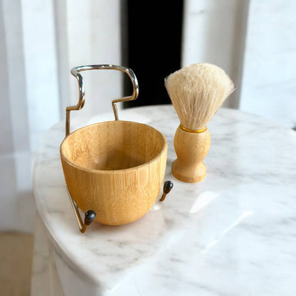 Natural Shaving Brush (option for stand and bar savings)