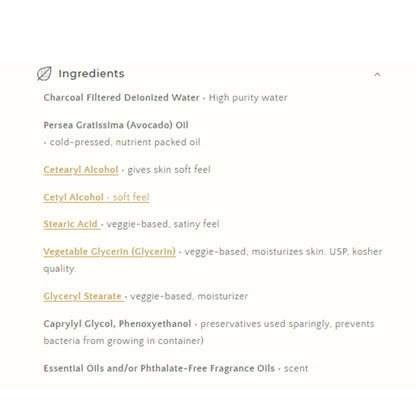 Avocado Lotion for Face and Body - Unscented